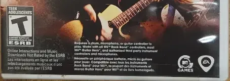Green Day: Rock Band, the ESRB box on its front