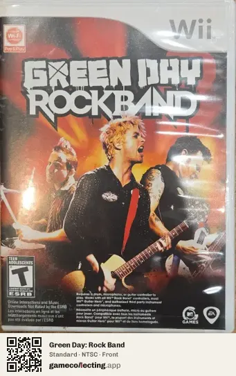 Green Day: Rock Band Nintendo Wii, NTSC box front