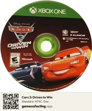 Cars 3: Driven to Win Xbox One, NTSC disc