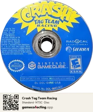 Crash Tag Team Racing Nintendo GameCube, NTSC disc
