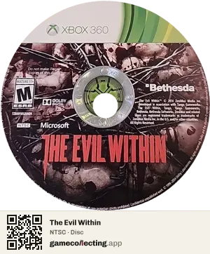 The Evil Within Xbox 360, NTSC disc