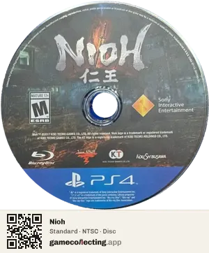 Nioh PlayStation 4, NTSC disc