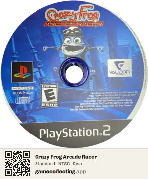 Crazy Frog Arcade Racer PlayStation 2, NTSC disc