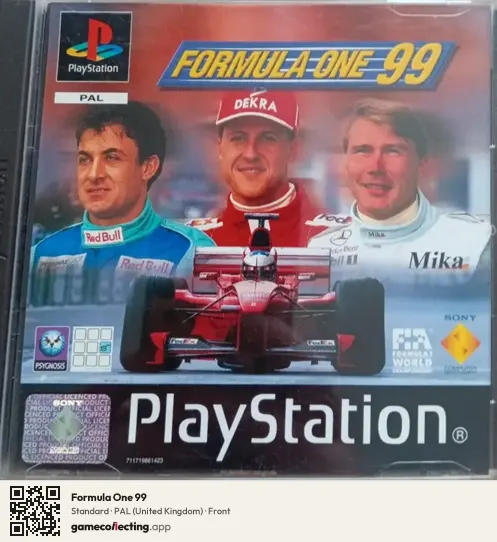 Formula One 99 PlayStation, United Kingdom box front