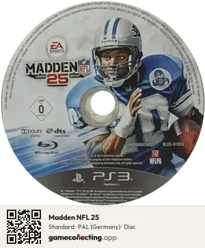 Madden NFL 25 PlayStation 3, PAL disc
