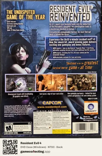 Resident Evil 4 Computer, NTSC box back