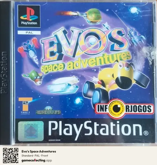 Evo's Space Adventures PlayStation, PAL box front