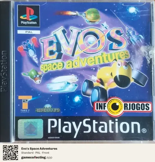 Evo's Space Adventures PlayStation, PAL box front