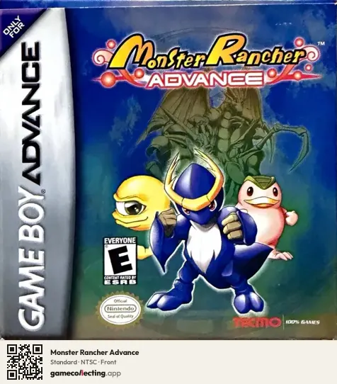 Monster Rancher Advance Game Boy Advance, NTSC box front