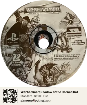 Warhammer: Shadow of the Horned Rat PlayStation, NTSC disc