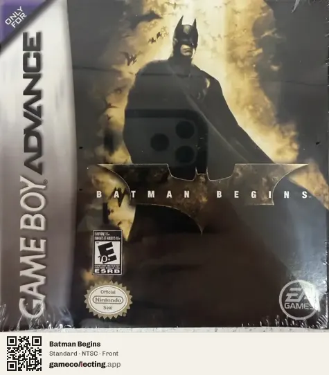 Batman Begins Game Boy Advance, NTSC box front