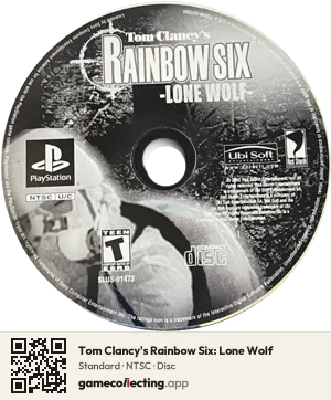 Tom Clancy's Rainbow Six: Lone Wolf PlayStation, NTSC disc