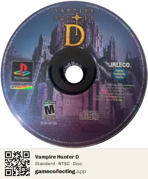 Vampire Hunter D PlayStation, NTSC disc