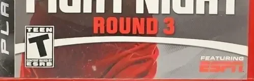 Fight Night Round 3, the ESRB box on its front