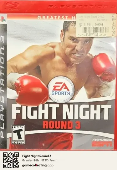 Fight Night Round 3 PlayStation 3, NTSC box front