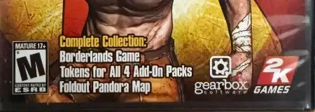 Borderlands, the ESRB box on its front