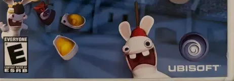 Rayman Raving Rabbids, the ESRB box on its front