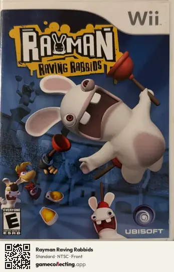 Rayman Raving Rabbids Nintendo Wii, NTSC box front