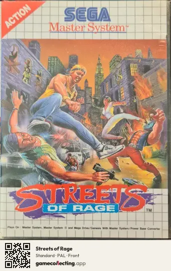 Streets of Rage Sega Master System, PAL box front