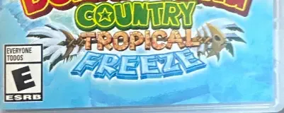 Donkey Kong Country: Tropical Freeze, the ESRB box on its front