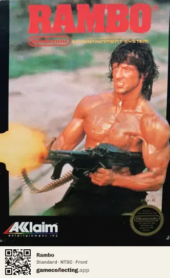 Rambo Nintendo Entertainment System, NTSC box front