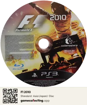 F1 2010 PlayStation 3, Asia disc