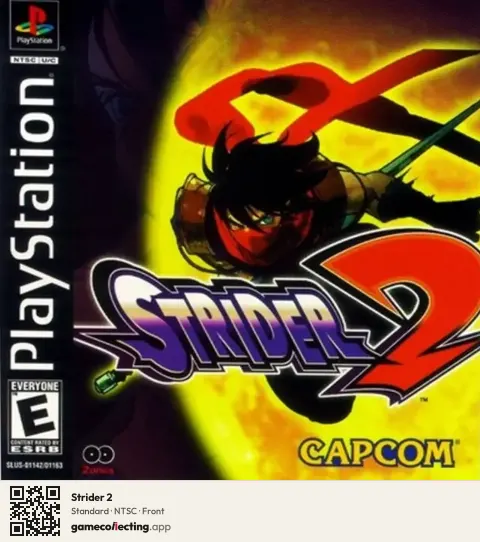 Strider 2 PlayStation, NTSC box front