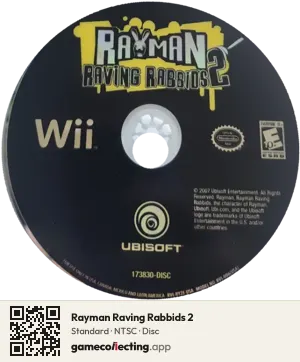 Rayman Raving Rabbids 2 Nintendo Wii, NTSC disc