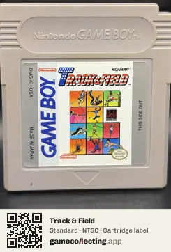 Track & Field Game Boy, NTSC cartridge label