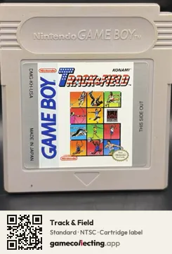Track & Field Game Boy, NTSC cartridge label