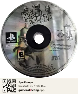 Ape Escape PlayStation, NTSC disc