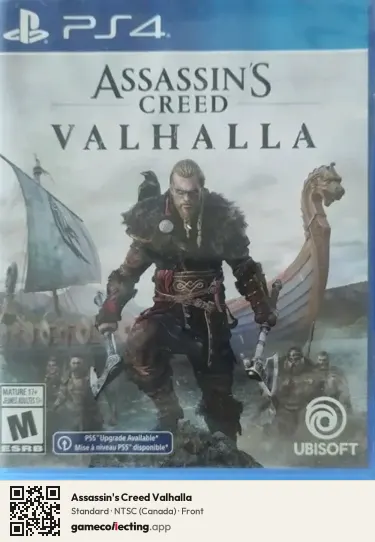Assassin's Creed Valhalla PlayStation 4, Canada box front