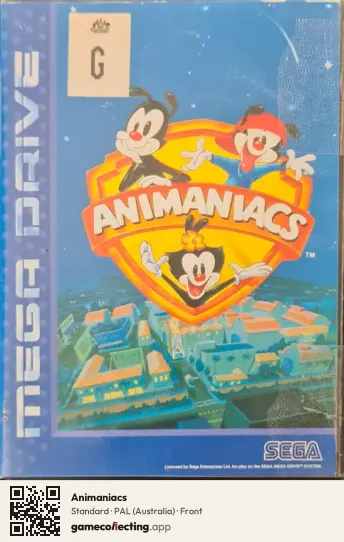 Animaniacs Sega Mega Drive / Genesis, Australia box front