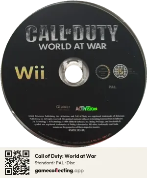 Call of Duty: World at War Nintendo Wii, PAL disc