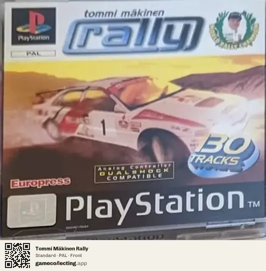 Tommi Mäkinen Rally PlayStation, PAL box front
