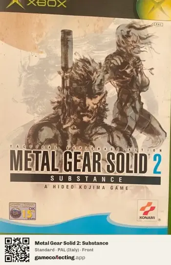 Metal Gear Solid 2: Substance Xbox, Italy box front
