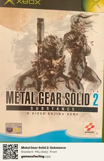 Metal Gear Solid 2: Substance Xbox, Italy box front