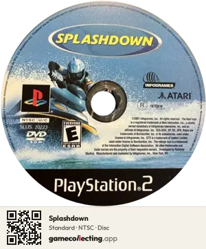 Splashdown PlayStation 2, NTSC disc