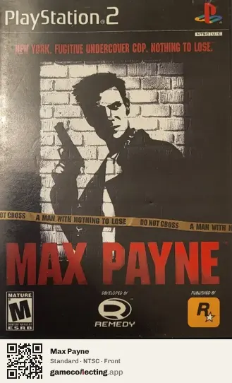 Max Payne PlayStation 2, NTSC box front