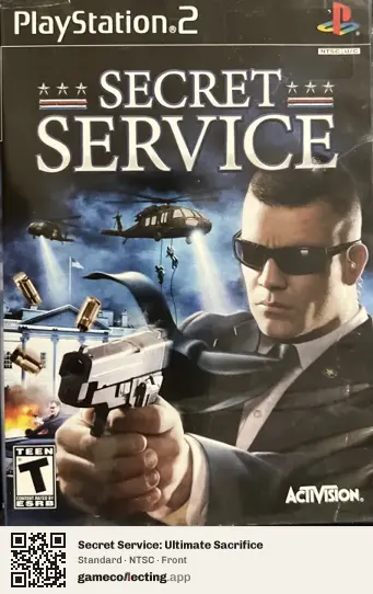 Secret Service: Ultimate Sacrifice PlayStation 2, NTSC box front
