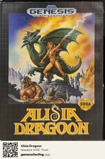 Alisia Dragoon Sega Mega Drive / Genesis, NTSC box front