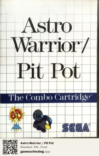 Astro Warrior / Pit Pot Sega Master System, PAL box front