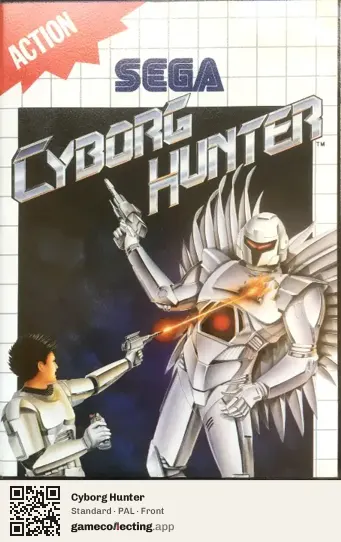 Cyborg Hunter Sega Master System, PAL box front