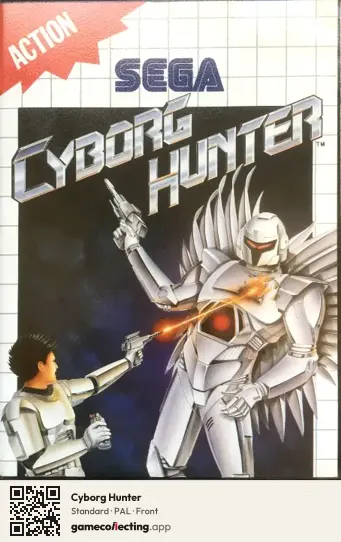 Cyborg Hunter Sega Master System, PAL box front