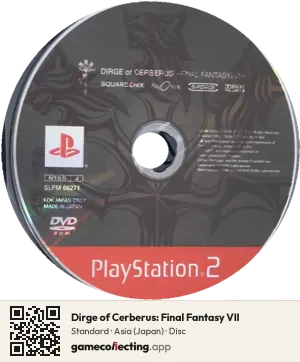 Dirge of Cerberus: Final Fantasy VII PlayStation 2, Asia disc