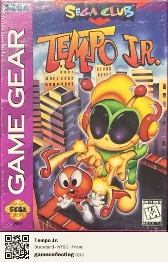 Tempo Jr. Sega Game Gear, NTSC box front