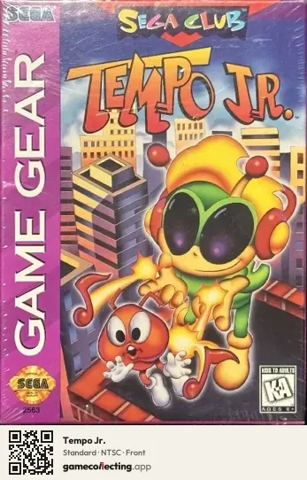 Tempo Jr. Sega Game Gear, NTSC box front