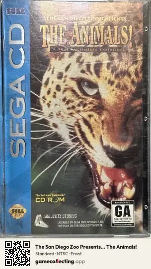 The San Diego Zoo Presents... The Animals! Sega Mega-CD / Sega CD, NTSC box front