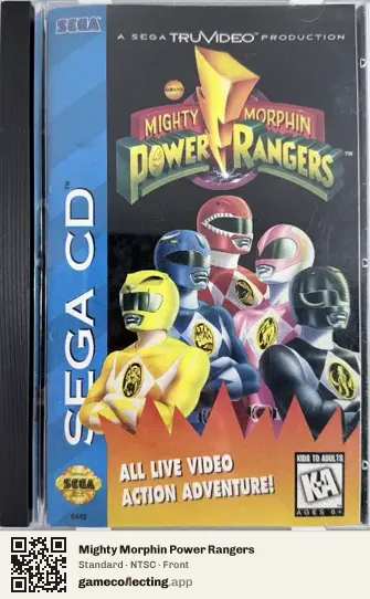 Mighty Morphin Power Rangers Sega Mega-CD / Sega CD, NTSC box front