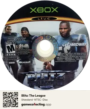 Blitz: The League Xbox, NTSC disc
